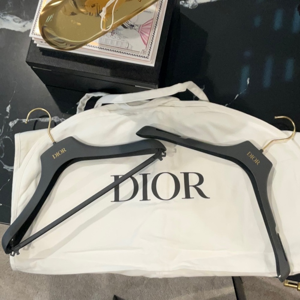 DIOR Travel Set - Long Cotton Garment Bag + 2 hangars (suit and shirt)